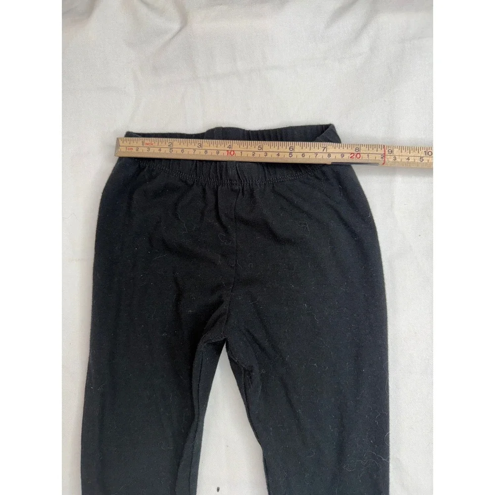 Cat & Jack Girls Black Cotton Blend Leggings Size 4T Solid Basic Pants